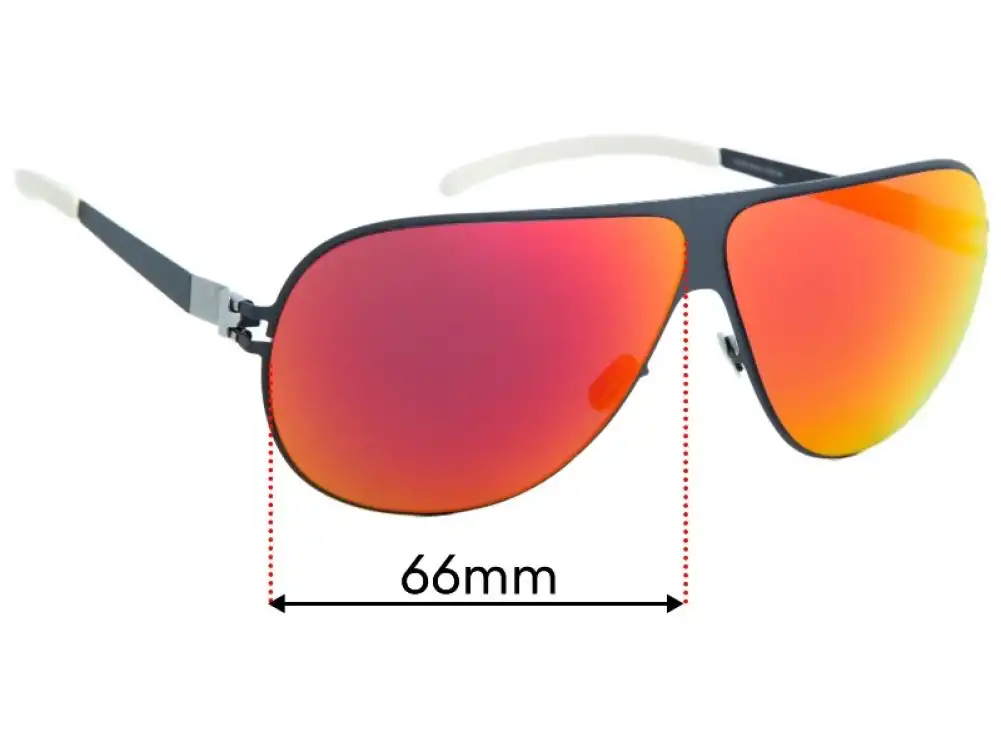Sunglass Fix Ersatzgläser für Mykita and Bernhard Willhelm Hubert - 66mm Wide Sunglass Fix Ersatzgläser für Mykita and Bernhard Willhelm Hubert - 66mm Wide