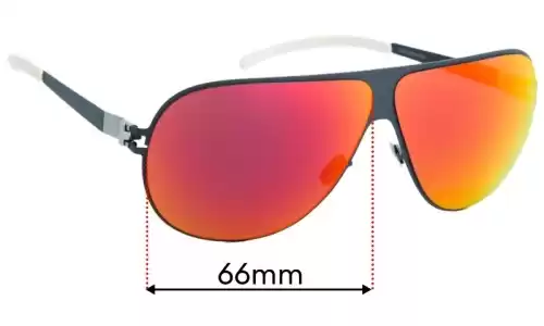 Sunglass Fix Ersatzgläser für Mykita and Bernhard Willhelm Hubert - 66mm Wide Sunglass Fix Ersatzgläser für Mykita and Bernhard Willhelm Hubert - 66mm Wide