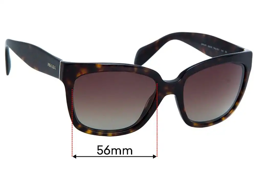Sunglass Fix Ersatzgläser für Prada SPR07P & PR07PS - 56mm Wide Sunglass Fix Ersatzgläser für Prada SPR07P & PR07PS - 56mm Wide