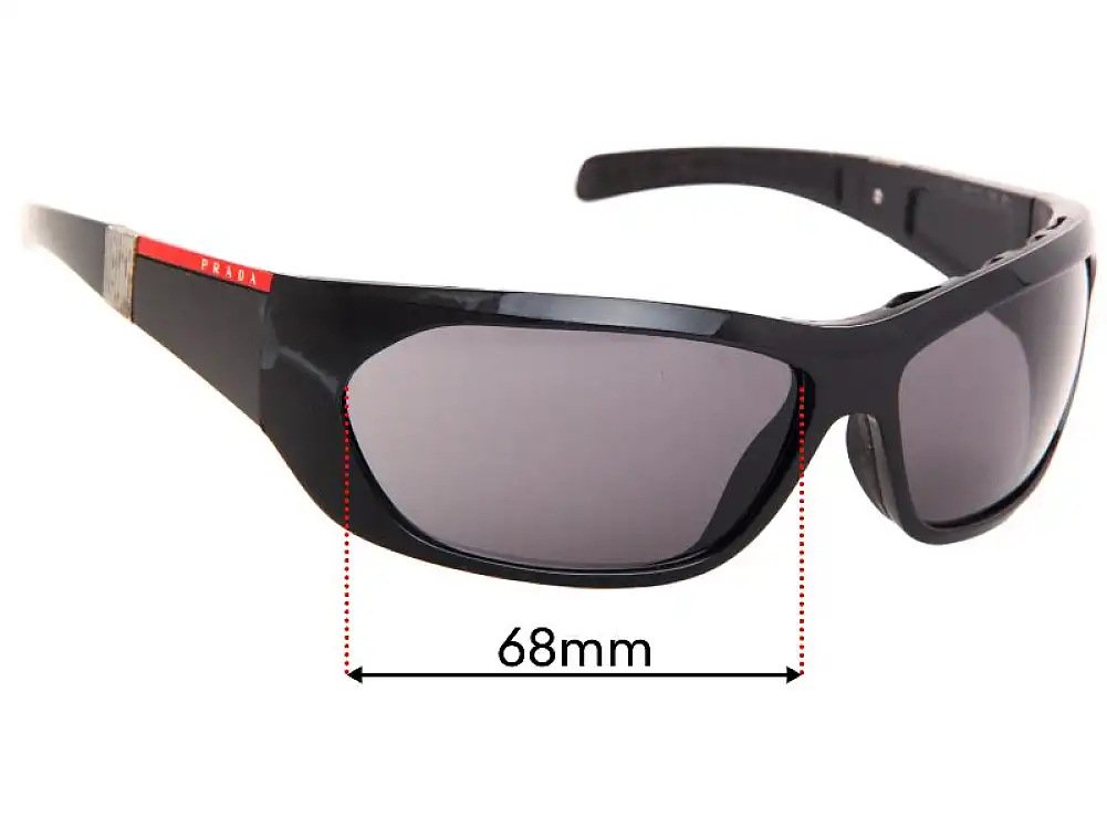 Sunglass Fix Ersatzgläser für Prada SPS04H - 68mm Wide Sunglass Fix Ersatzgläser für Prada SPS04H - 68mm Wide
