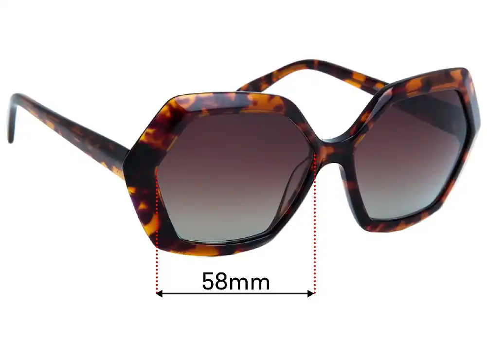 Sunglass Fix Ersatzgläser für The Glass Of Brixton BS0092 - 58mm Wide Sunglass Fix Ersatzgläser für The Glass Of Brixton BS0092 - 58mm Wide