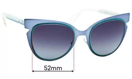 Sunglass Fix Ersatzgläser für Fendi FF 0133/S - 52mm Wide Fendi FF 0133/S Ersatzlinsen 52mm wide