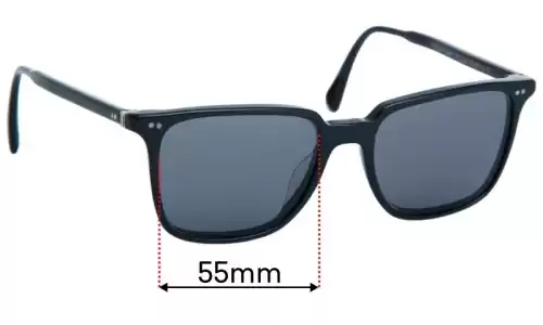 Sunglass Fix Ersatzgläser für Oliver Peoples OPLL SUN OV5316SU - 53mm Wide Oliver Peoples OPLL SUN OV5316SU Ersatzlinsen 53mm wide