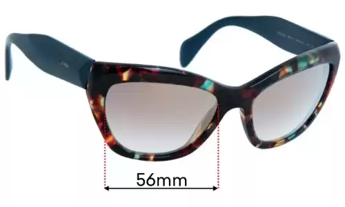 Sunglass Fix Ersatzgläser für Prada SPR02Q - 56mm Wide Sunglass Fix Ersatzgläser für Prada SPR02Q - 56mm Wide