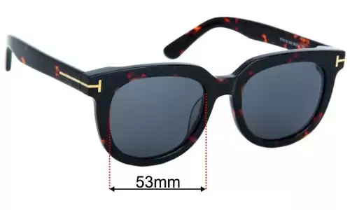 Sunglass Fix Ersatzgläser für Tom Ford TF5179 - 53mm Wide Tom Ford TF5179 Ersatzlinsen 53mm wide