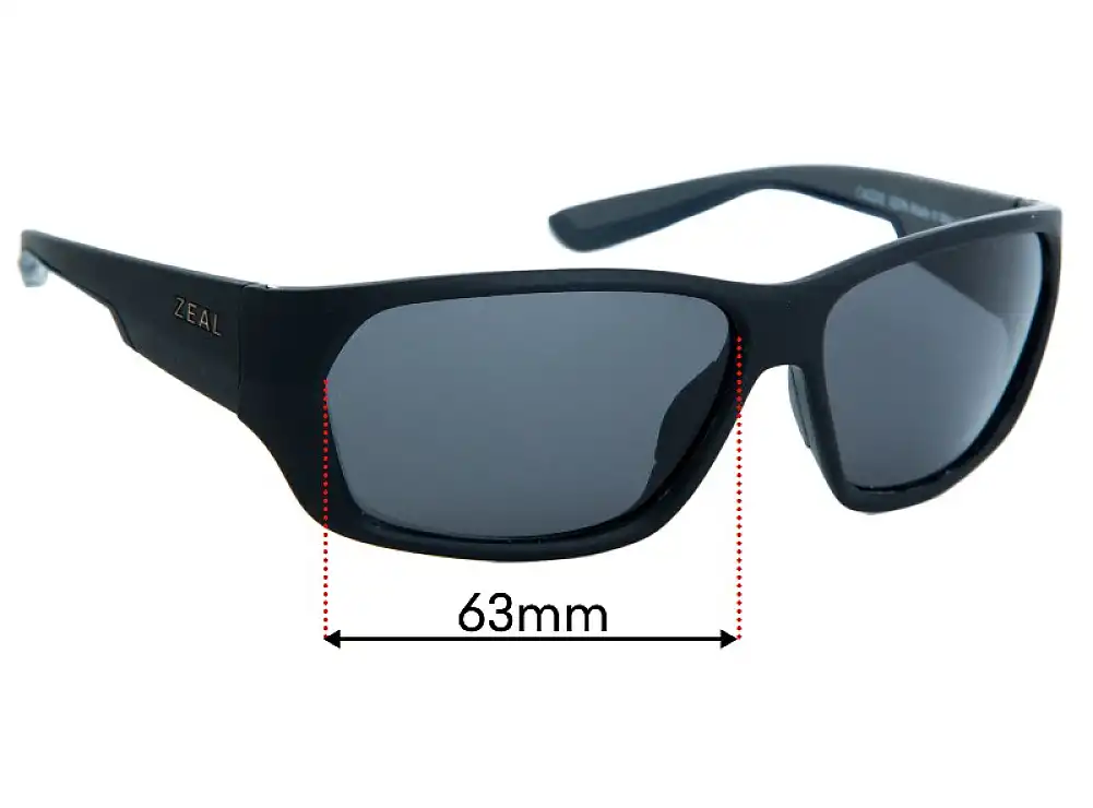 Sunglass Fix Ersatzgläser für Zeal Caddis - 63mm Wide Sunglass Fix Ersatzgläser für Zeal Caddis - 63mm Wide