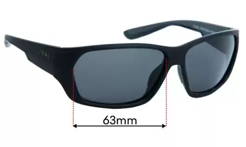 Sunglass Fix Ersatzgläser für Zeal Caddis - 63mm Wide Sunglass Fix Ersatzgläser für Zeal Caddis - 63mm Wide