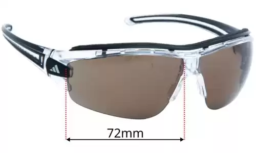 Sunglass Fix Ersatzgläser für Adidas A167 Evil Eye Halfrim Pro L - 72mm Wide Adidas A167 Evil Eye Halfrim Pro L Ersatzlinsen 72mm wide