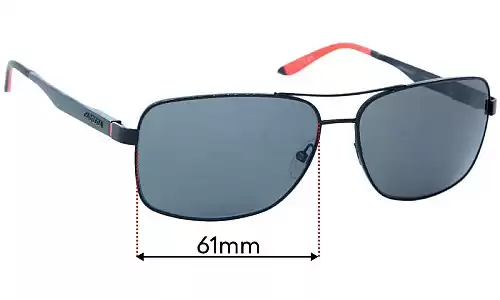 Sunglass Fix Ersatzgläser für Carrera 8014/S - 61mm Wide Carrera 8014/S Ersatzlinsen 61mm wide