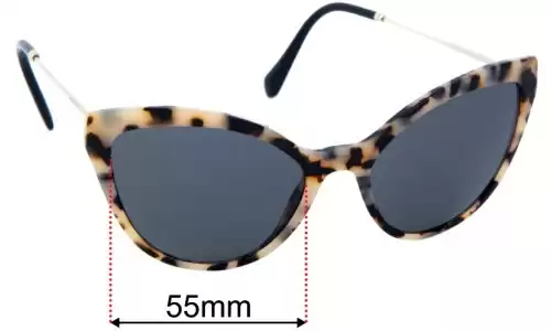 Sunglass Fix Ersatzgläser für Miu Miu SMU03U - 55mm Wide Sunglass Fix Ersatzgläser für Miu Miu SMU03U - 55mm Wide