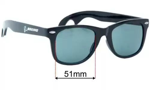 Sunglass Fix Ersatzgläser für Unbranded Boeing - 51mm Wide Sunglass Fix Ersatzgläser für Unbranded Boeing - 51mm Wide