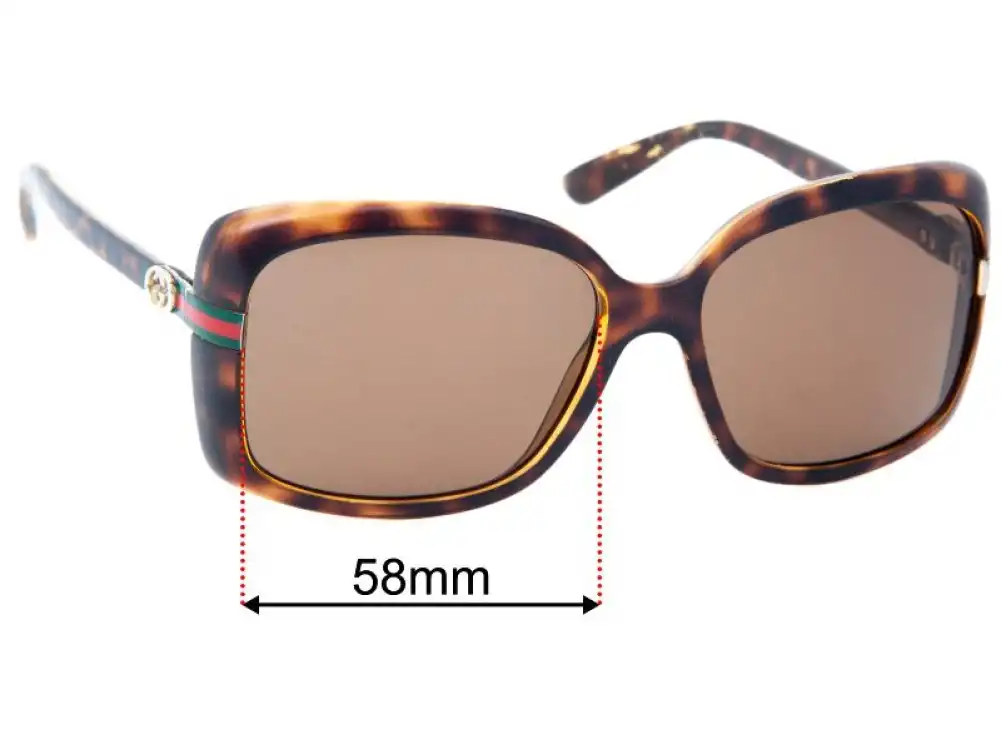 Gucci GG 3188/S Replacement Lenses - 58mm Gucci GG 3188/S Replacement Lenses - 58mm
