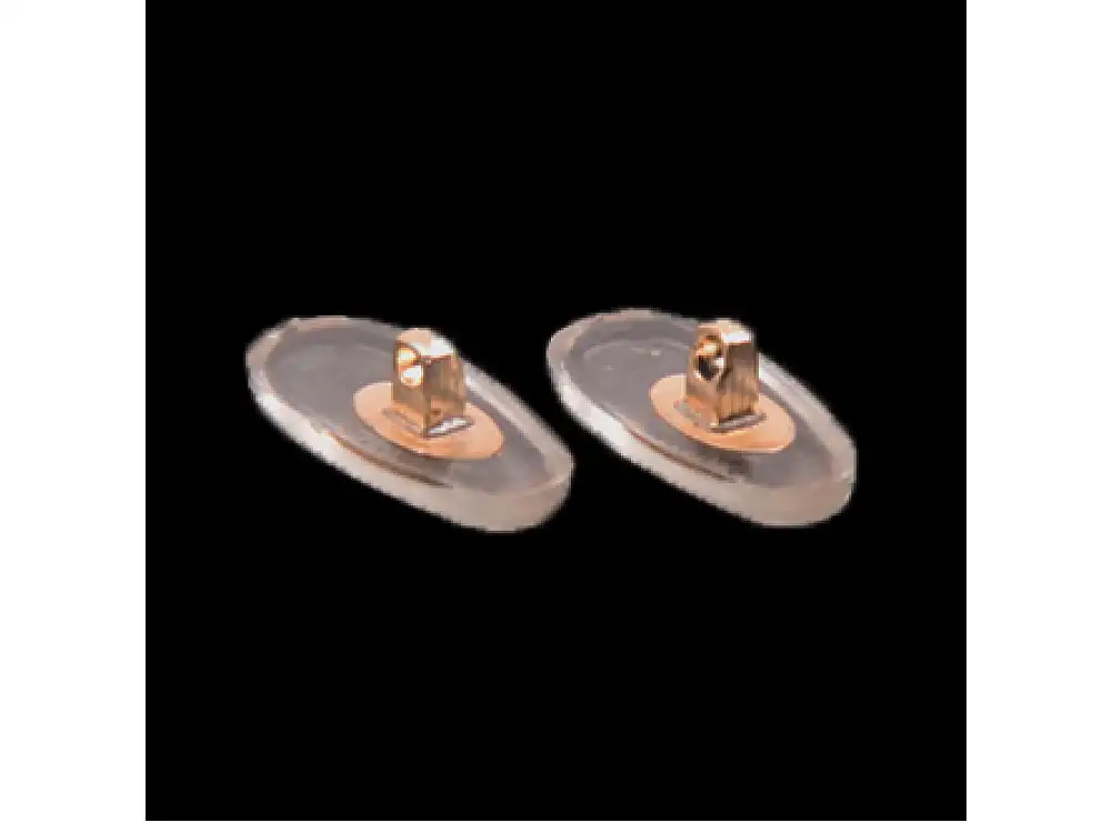 15mm Tear Shaped (Gold) Screw In Silicone Nose Pads 15mm Tear Shaped (Gold) Screw In Silicone Nose Pads