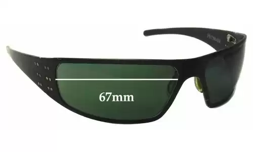 Sunglass Fix Ersatzgläser für Bullet Hitman - 67mm Wide Bullet Hitman Ersatzlinsen 67mm wide