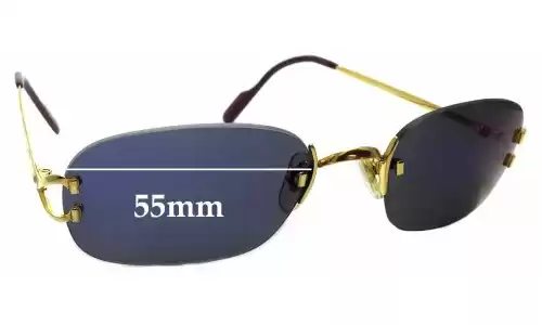Sunglass Fix Ersatzgläser für Cartier 1715431 - 55mm Wide Sunglass Fix Ersatzgläser für Cartier 1715431 - 55mm Wide