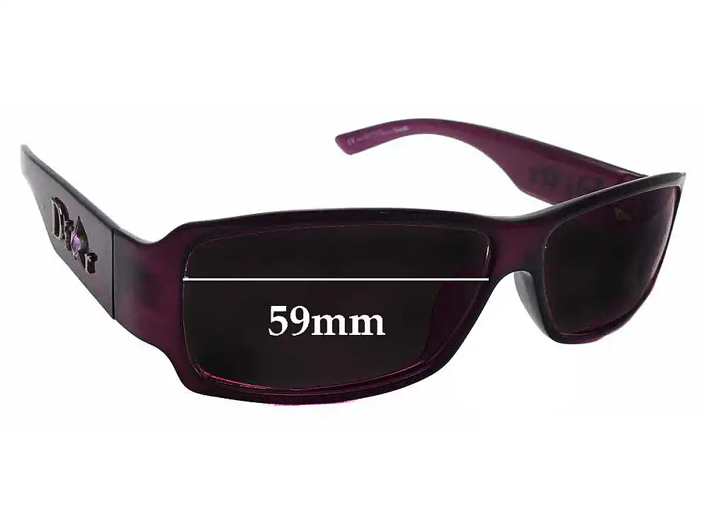 Sunglass Fix Ersatzgläser für Christian Dior Shiny 1 - 59mm Wide Sunglass Fix Ersatzgläser für Christian Dior Shiny 1 - 59mm Wide