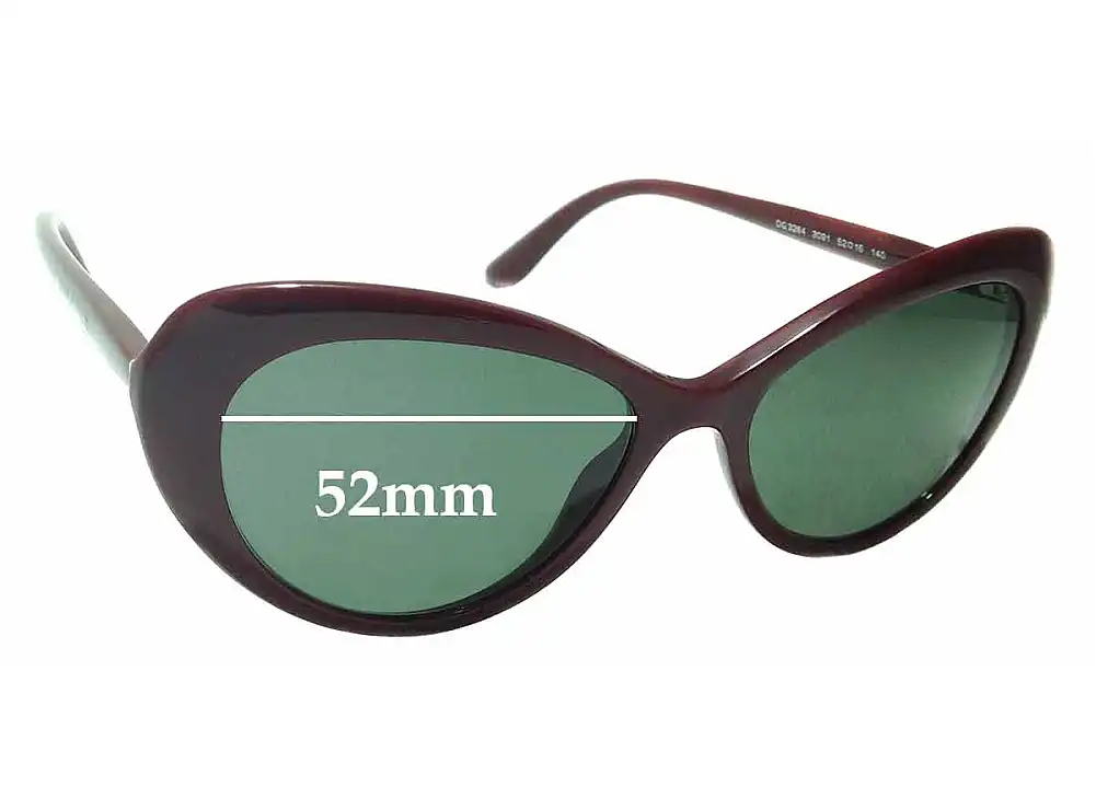 Sunglass Fix Ersatzgläser für Dolce & Gabbana DG3264 - 52mm Wide Sunglass Fix Ersatzgläser für Dolce & Gabbana DG3264 - 52mm Wide