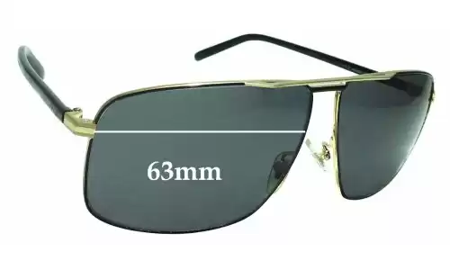 Sunglass Fix Ersatzgläser für Gucci GG2214/K/S - 63mm Wide Gucci GG2214/K/S Ersatzlinsen 63mm wide