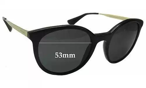 Sunglass Fix Ersatzgläser für Prada SPR17S & PR17SS - 53mm Wide Prada SPR17S & PR17SS Ersatzlinsen 53mm wide