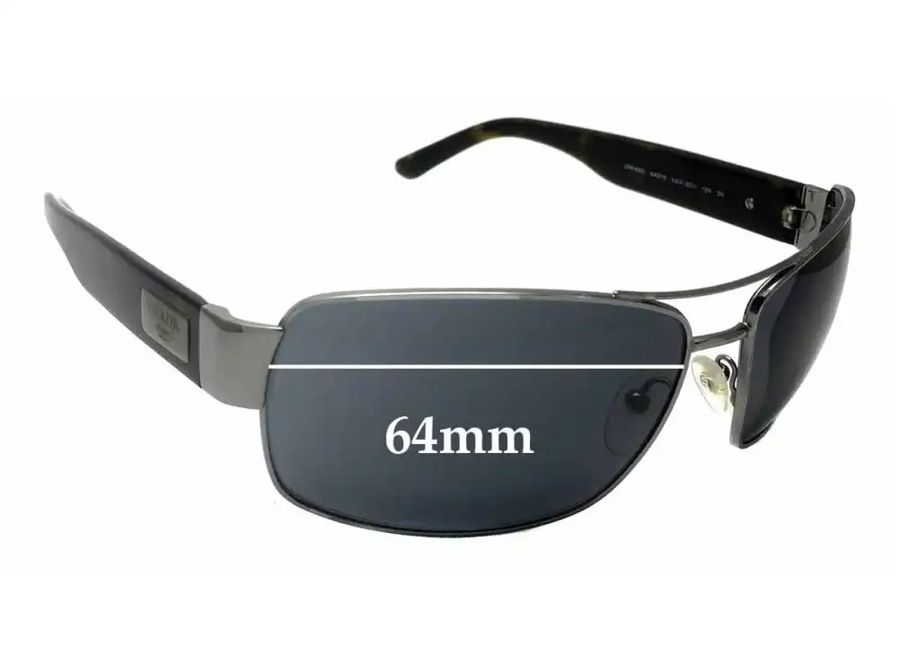 Sunglass Fix Ersatzgläser für Prada SPR66O - 64mm Wide Sunglass Fix Ersatzgläser für Prada SPR66O - 64mm Wide