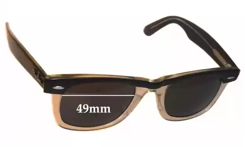 Sunglass Fix Ersatzgläser für Ray-Ban B&L Wayfarer II - 49mm Wide Ray-Ban B&L Wayfarer II Ersatzlinsen 49mm wide