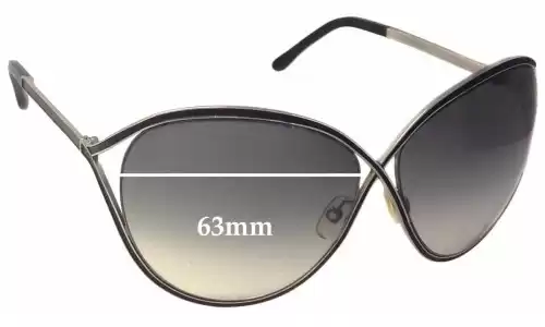 Sunglass Fix Ersatzgläser für Tom Ford Sienna TF178 - 63mm Wide Sunglass Fix Ersatzgläser für Tom Ford Sienna TF178 - 63mm Wide