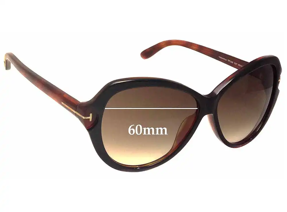 Sunglass Fix Ersatzgläser für Tom Ford Valentina TF326 - 60mm Wide Sunglass Fix Ersatzgläser für Tom Ford Valentina TF326 - 60mm Wide