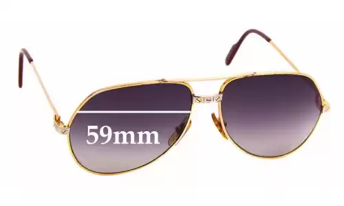 Sunglass Fix Ersatzgläser für Cartier Santos Aviator Vermeil - 59mm Wide Sunglass Fix Ersatzgläser für Cartier Santos Aviator Vermeil - 59mm Wide