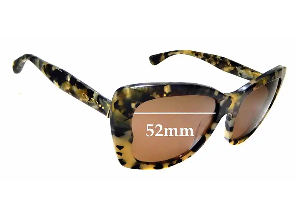 Sunglass Fix Ersatzgläser für Miu Miu SMU03O - 52mm Wide Sunglass Fix Ersatzgläser für Miu Miu SMU03O - 52mm Wide