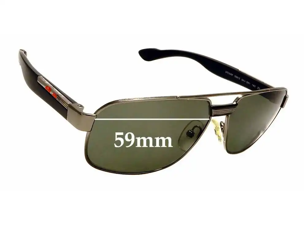 Sunglass Fix Ersatzgläser für Prada SPS54M & PS54MS - 59mm Wide Sunglass Fix Ersatzgläser für Prada SPS54M & PS54MS - 59mm Wide