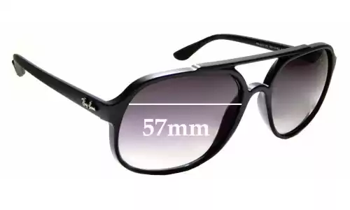 Sunglass Fix Ersatzgläser für Ray-Ban RB4312 - 57mm Wide Ray-Ban RB4312 Ersatzlinsen 57mm wide
