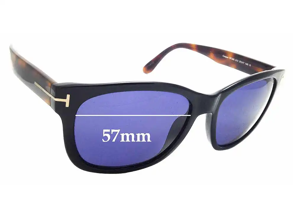 Sunglass Fix Ersatzgläser für Tom Ford Cooper TF395 - 57mm Wide Sunglass Fix Ersatzgläser für Tom Ford Cooper TF395 - 57mm Wide
