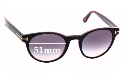 Sunglass Fix Ersatzgläser für Tom Ford TF522 - 51mm Wide Tom Ford TF522 Ersatzlinsen 51mm wide