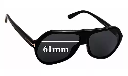 Sunglass Fix Ersatzgläser für Tom Ford TF732 - 61mm Wide Tom Ford TF732 Ersatzlinsen 61mm wide