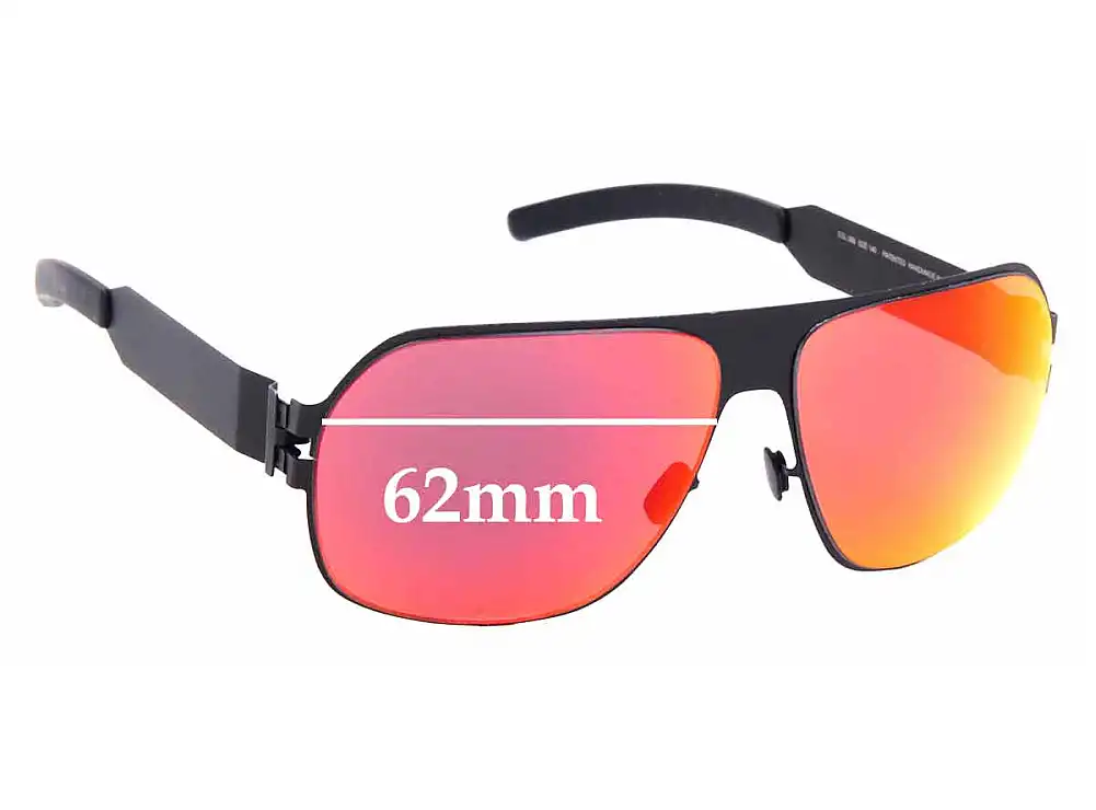 Sunglass Fix Ersatzgläser für Mykita and Bernhard Willhelm Xaver - 62mm Wide Sunglass Fix Ersatzgläser für Mykita and Bernhard Willhelm Xaver - 62mm Wide