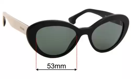 Sunglass Fix Ersatzgläser für Prada SPR15Q - 53mm Wide Prada SPR15Q Ersatzlinsen 53mm wide
