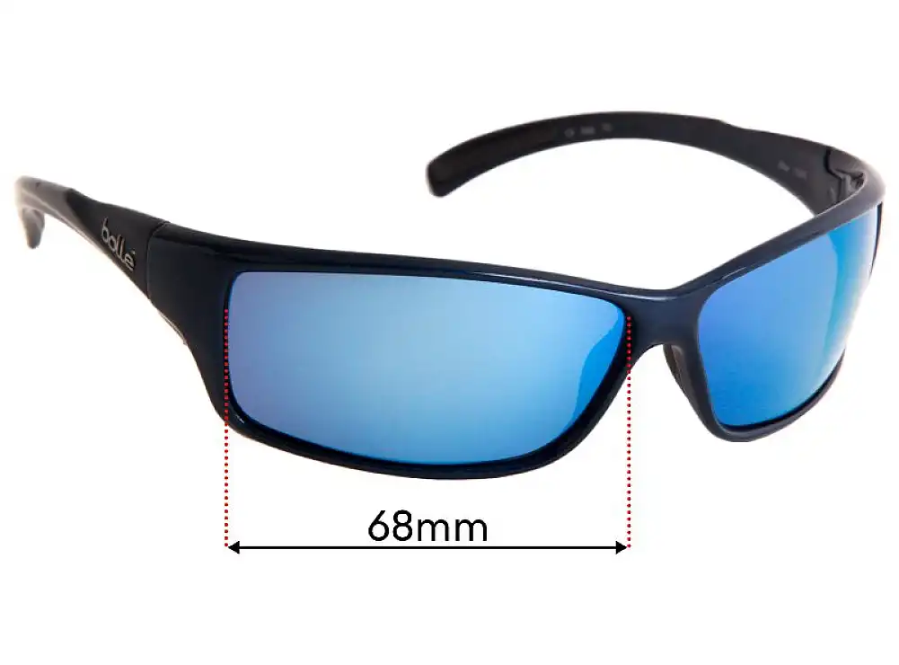 Sunglass Fix Lentes de Repuesto para Bolle Slice - 68mm Wide Sunglass Fix Lentes de Repuesto para Bolle Slice - 68mm Wide