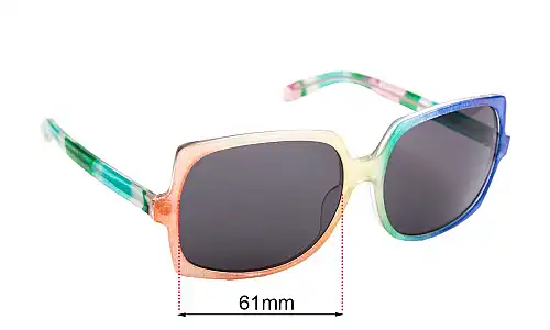 Sunglass Fix Lentes de Repuesto para Camilla Unknown - 61mm Wide Sunglass Fix Lentes de Repuesto para Camilla Unknown - 61mm Wide