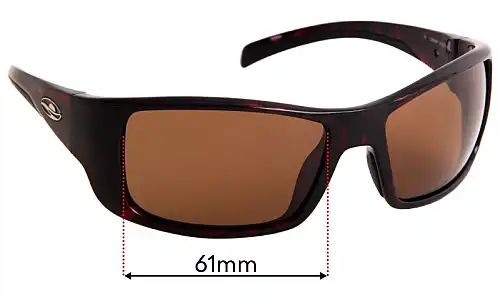 Sunglass Fix Lentes de Repuesto para Caribbean Sun CS055P - 61mm Wide Sunglass Fix Lentes de Repuesto para Caribbean Sun CS055P - 61mm Wide
