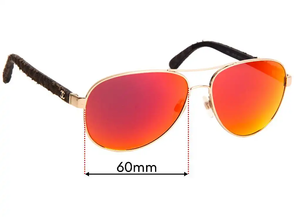 Sunglass Fix Lentes de Repuesto para Chanel 4207 - 60mm Wide Sunglass Fix Lentes de Repuesto para Chanel 4207 - 60mm Wide