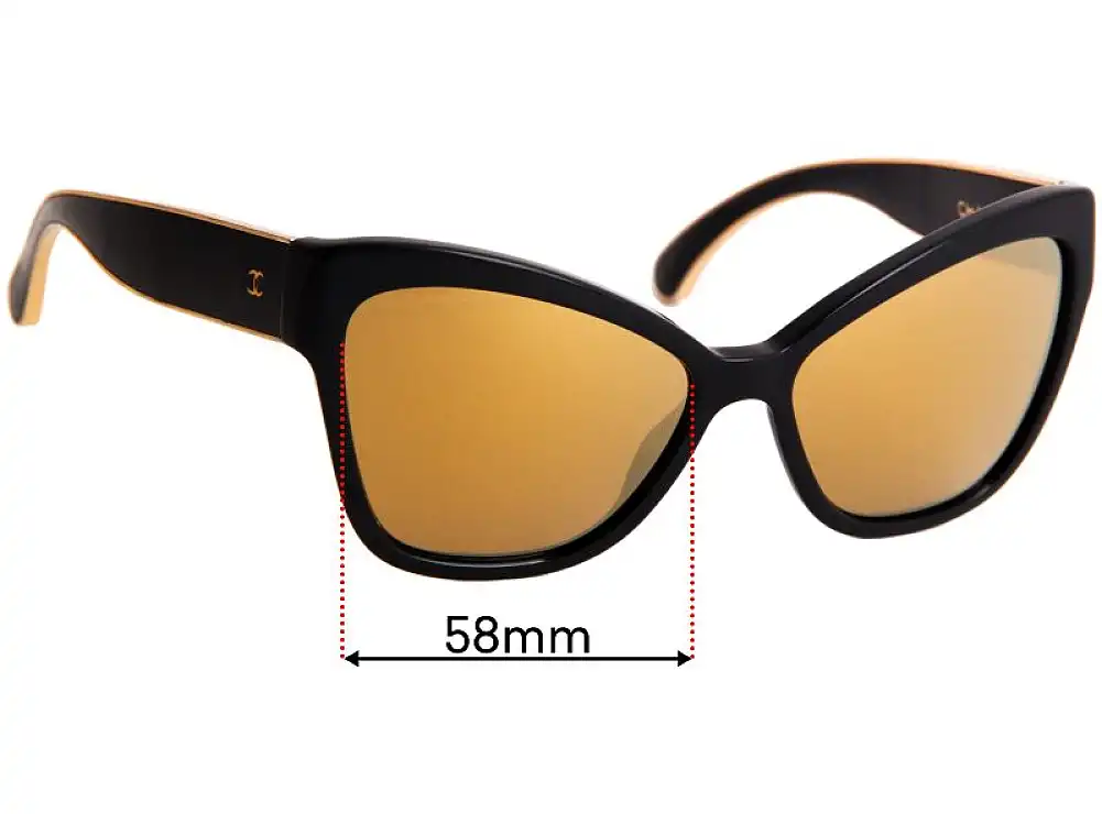 Sunglass Fix Lentes de Repuesto para Chanel 5271 - 58mm Wide Sunglass Fix Lentes de Repuesto para Chanel 5271 - 58mm Wide