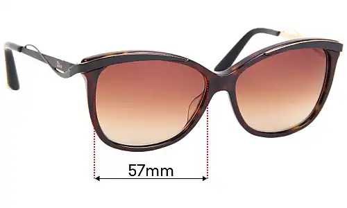 Sunglass Fix Lentes de Repuesto para Christian Dior Metal Eyes 2 - 57mm Wide Sunglass Fix Lentes de Repuesto para Christian Dior Metal Eyes 2 - 57mm Wide