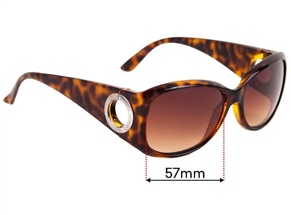 Sunglass Fix Lentes de Repuesto para Christian Dior Unknown Model - 57mm Wide Sunglass Fix Lentes de Repuesto para Christian Dior Unknown Model - 57mm Wide