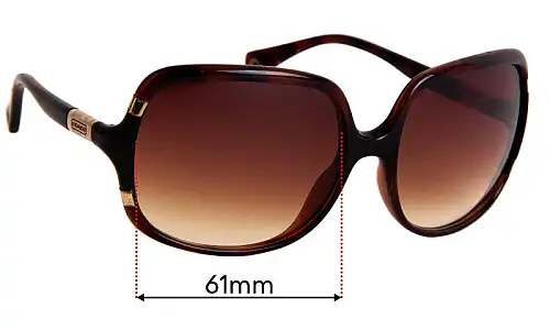 Sunglass Fix Lentes de Repuesto para Coach Emily S614 - 61mm Wide Coach Emily S614 Lentes de Repuesto 61mm wide