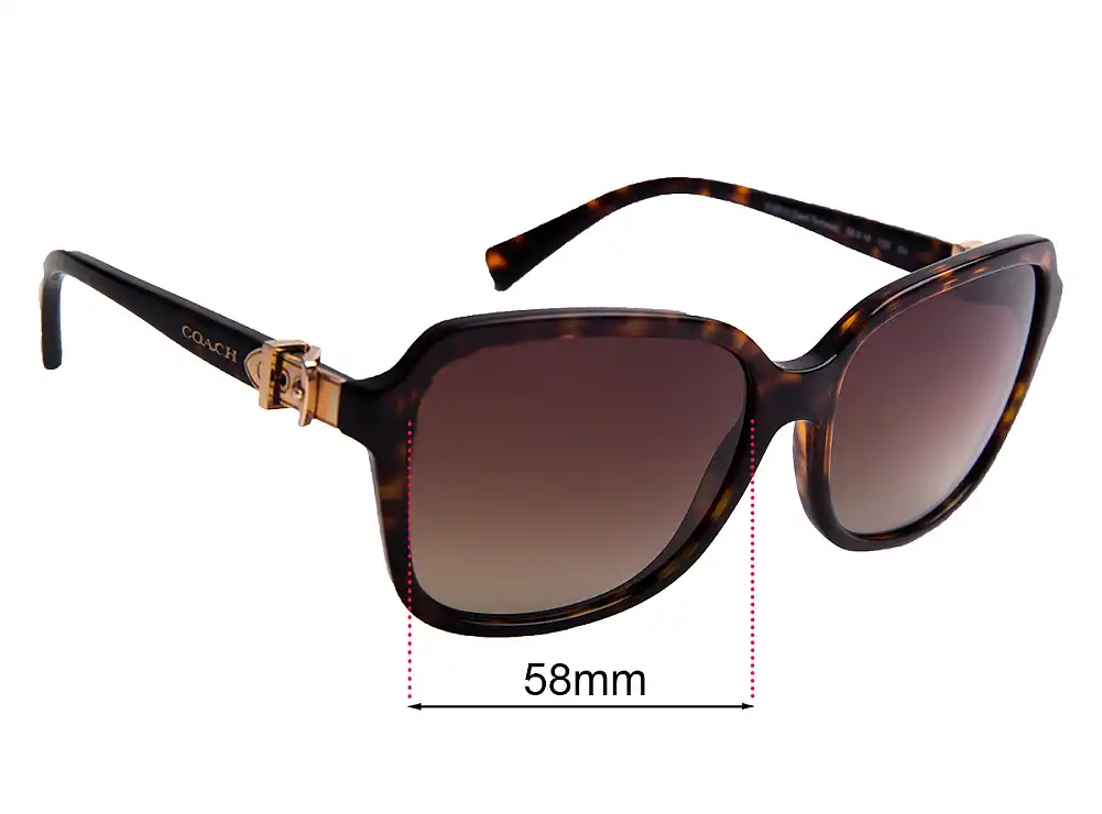 Sunglass Fix Lentes de Repuesto para Coach HC8179 - 58mm Wide Sunglass Fix Lentes de Repuesto para Coach HC8179 - 58mm Wide