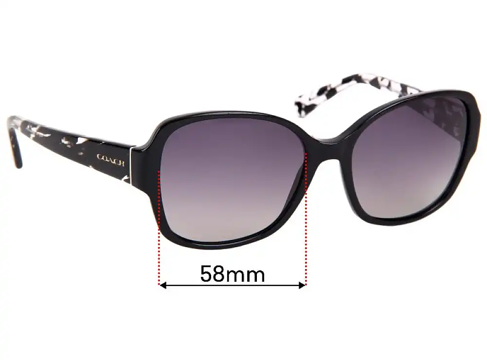 Sunglass Fix Lentes de Repuesto para Coach HC8166 - 58mm Wide Sunglass Fix Lentes de Repuesto para Coach HC8166 - 58mm Wide