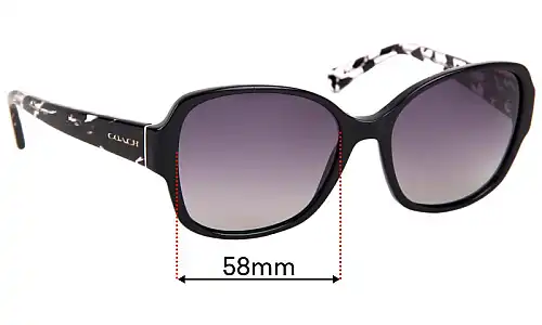 Sunglass Fix Lentes de Repuesto para Coach HC8166 - 58mm Wide Sunglass Fix Lentes de Repuesto para Coach HC8166 - 58mm Wide