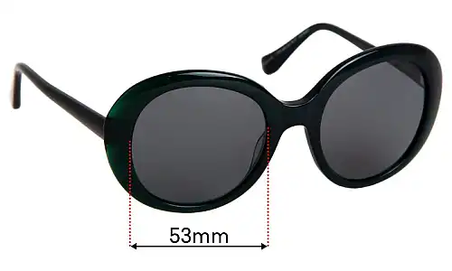 Sunglass Fix Lentes de Repuesto para Collette Dinnigan Sun Rx 27 - 53mm Wide Collette Dinnigan Sun Rx 27 Lentes de Repuesto 53mm wide