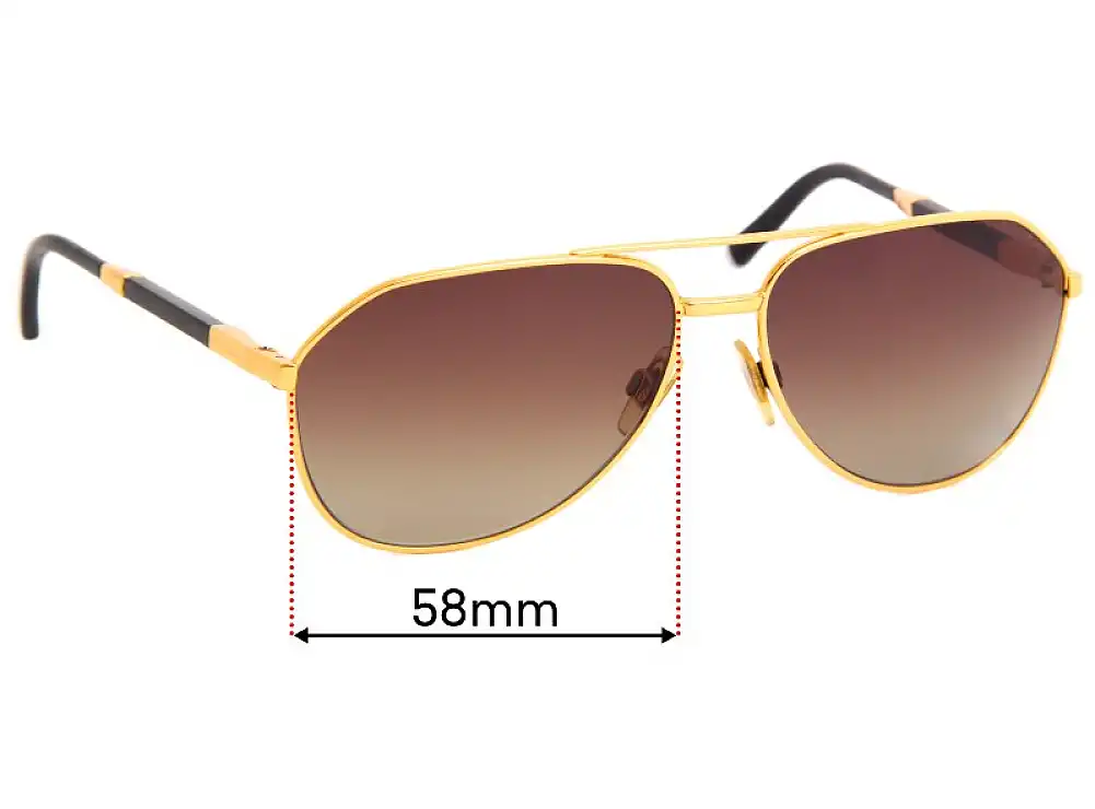 Sunglass Fix Lentes de Repuesto para Dolce & Gabbana DG1191-K - 58mm Wide Sunglass Fix Lentes de Repuesto para Dolce & Gabbana DG1191-K - 58mm Wide