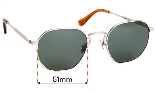 Sunglass Fix Lentes de Repuesto para Epokhe Denz - 51mm Wide Sunglass Fix Lentes de Repuesto para Epokhe Denz - 51mm Wide
